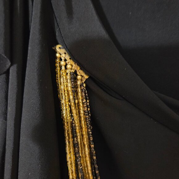 XOXO Black Ruffle Sleeve Top with Gold Chain Detail – Size L - Picture 11 of 11